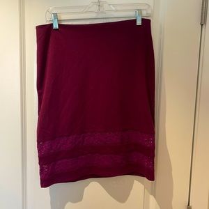 Knee high fitted skirt